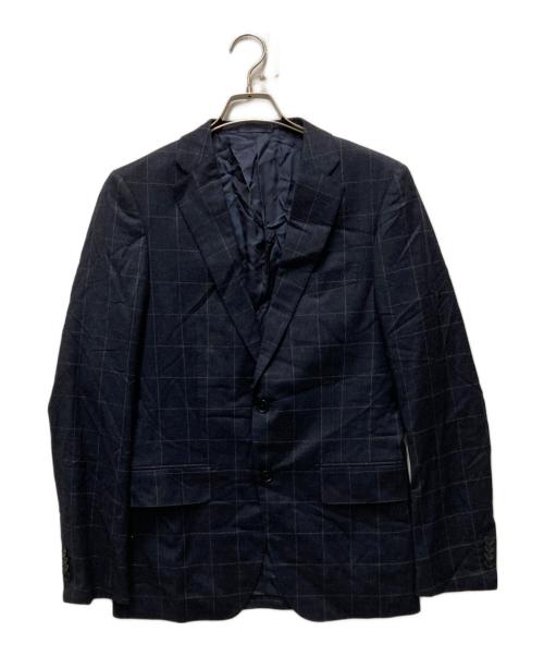SHIPS（シップス）SHIPS (シップス) カシミヤブレンド2Bチェックスーツ ネイビー サイズ:44の古着・服飾アイテム