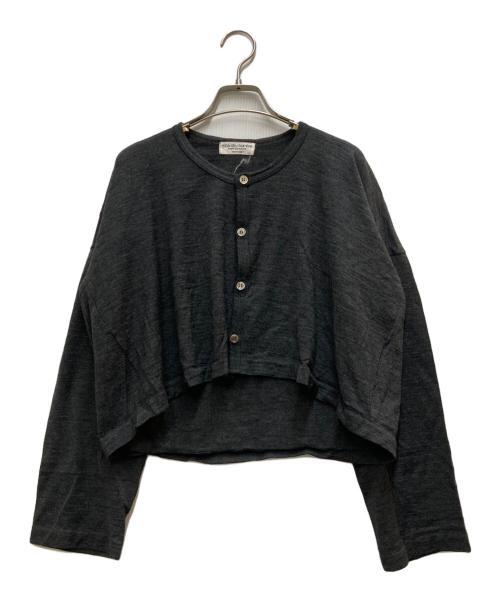 ROBE DE CHAMBRE COMME DES GARCONS（ローブドシャンブル コムデギャルソン）ROBE DE CHAMBRE COMME DES GARCONS (ローブドシャンブル コムデギャルソン) 90'S ショート丈ウールカーディガン グレー サイズ:記載なしの古着・服飾アイテム