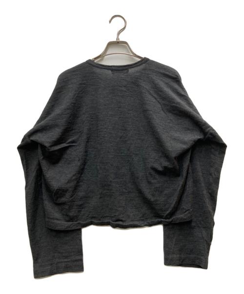 ROBE DE CHAMBRE COMME DES GARCONS（ローブドシャンブル コムデギャルソン）ROBE DE CHAMBRE COMME DES GARCONS (ローブドシャンブル コムデギャルソン) 90'S ショート丈ウールカーディガン グレー サイズ:記載なしの古着・服飾アイテム