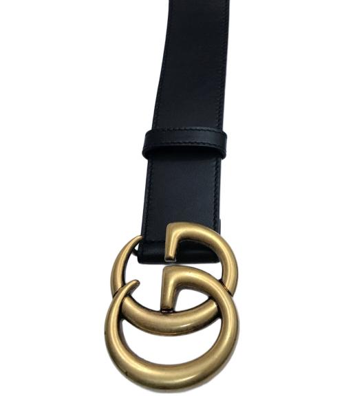GUCCI（グッチ）GUCCI (グッチ) ダブルG ワイドベルト ブラック サイズ:85・34の古着・服飾アイテム
