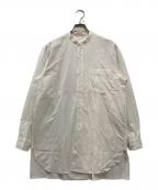 COMOLIコモリ）の古着「バンドカラーシャツ」｜ホワイト