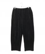 COMOLIコモリ）の古着「ベロアトラックパンツ」｜ブラック