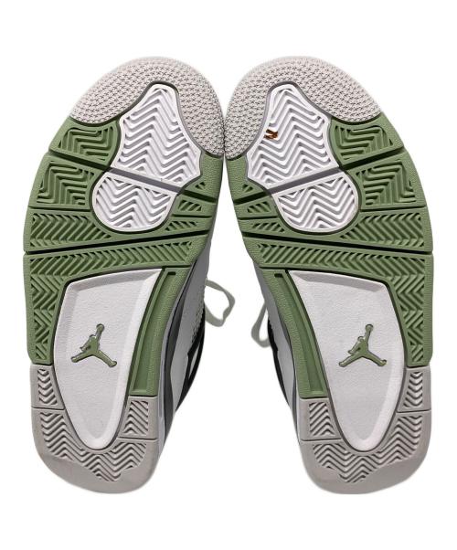 NIKE（ナイキ）NIKE (ナイキ) WMNS AIR JORDAN 4 RETRO ホワイト×グリーン サイズ:US 6 1/2の古着・服飾アイテム