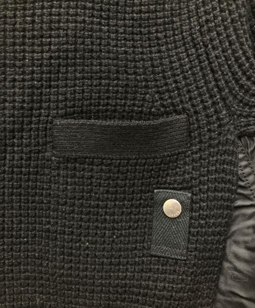 sacai（サカイ）sacai (サカイ) MA-1 ウールニット プルオーバー ブラック サイズ:３の古着・服飾アイテム