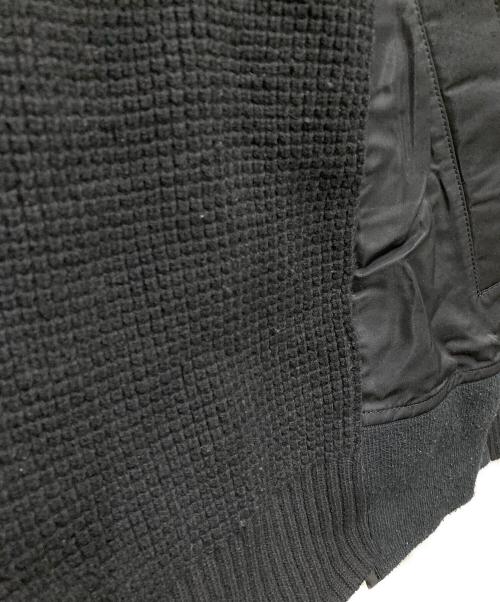 sacai（サカイ）sacai (サカイ) MA-1 ウールニット プルオーバー ブラック サイズ:３の古着・服飾アイテム