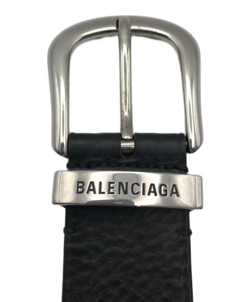 BALENCIAGA（バレンシアガ）BALENCIAGA (バレンシアガ) カーフスキン レザーベルト ブラックの古着・服飾アイテム