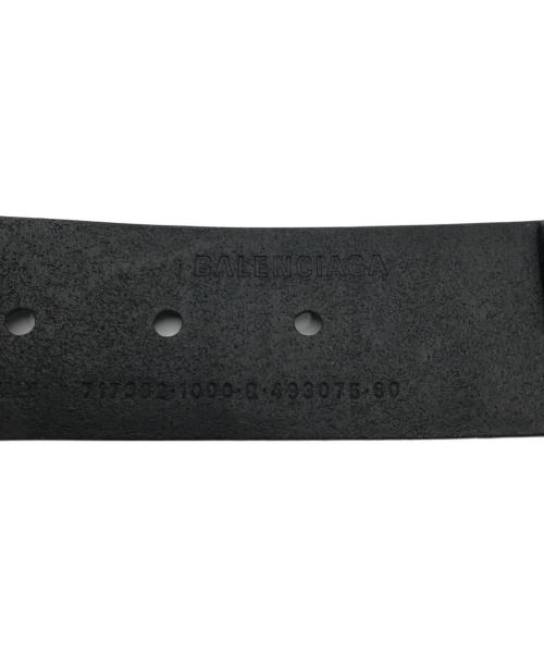 BALENCIAGA（バレンシアガ）BALENCIAGA (バレンシアガ) カーフスキン レザーベルト ブラックの古着・服飾アイテム