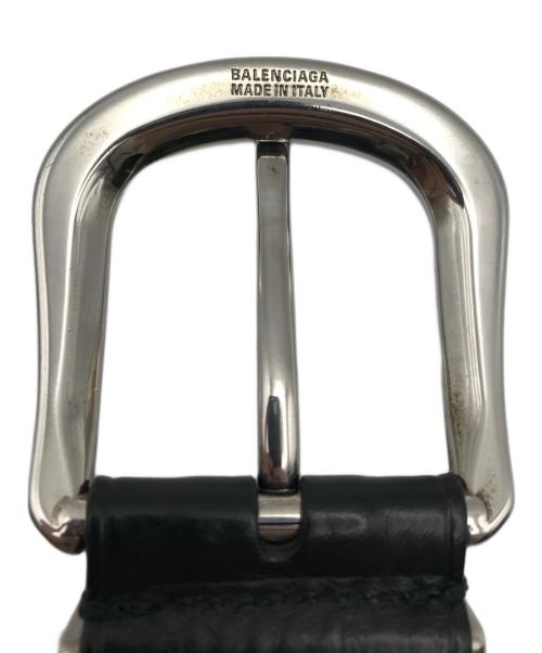 BALENCIAGA（バレンシアガ）BALENCIAGA (バレンシアガ) カーフスキン レザーベルト ブラックの古着・服飾アイテム