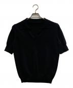 Maison Margielaメゾンマルジェラ）の古着「スキッパーニットポロ」｜ブラック