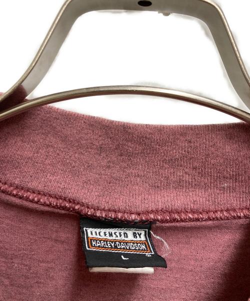HARLEY-DAVIDSON（ハーレーダビッドソン）HARLEY-DAVIDSON (ハーレーダビッドソン) 90`SハイネックプリントL/S TEE ブラウン サイズ:Ⅼの古着・服飾アイテム