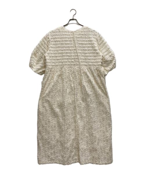 house of lotus（ハウスオブロータス）HOUSE OF LOTUS (ハウスオブロータス) パフスリーブフェザーワンピース ホワイト サイズ:Ⅿの古着・服飾アイテム