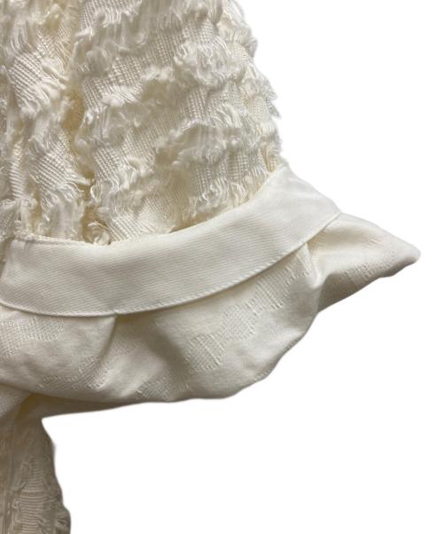 house of lotus（ハウスオブロータス）HOUSE OF LOTUS (ハウスオブロータス) パフスリーブフェザーワンピース ホワイト サイズ:Ⅿの古着・服飾アイテム