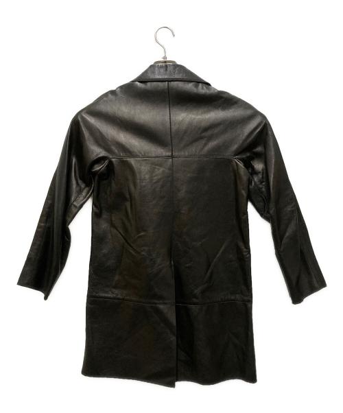 MARNI（マルニ）MARNI (マルニ) レザーＰコート ブラック サイズ:38の古着・服飾アイテム