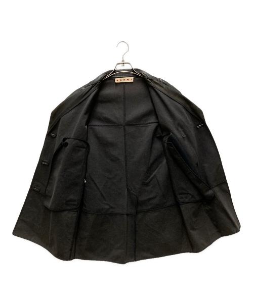 MARNI（マルニ）MARNI (マルニ) レザーＰコート ブラック サイズ:38の古着・服飾アイテム