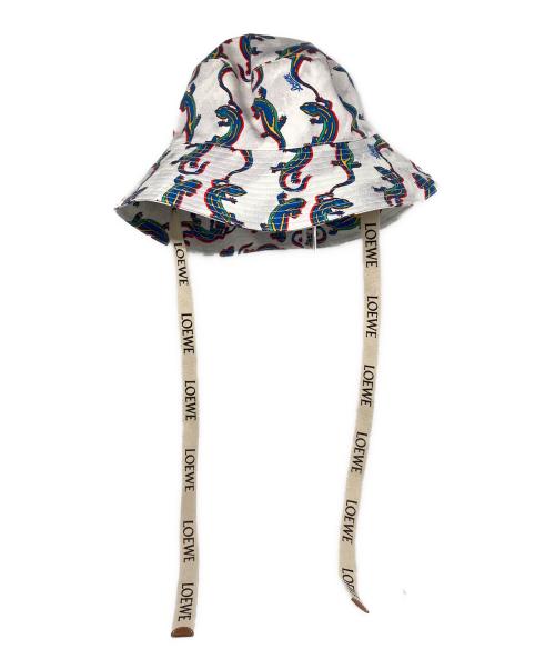 LOEWE（ロエベ）LOEWE (ロエベ) 総柄バケットハット ホワイトの古着・服飾アイテム