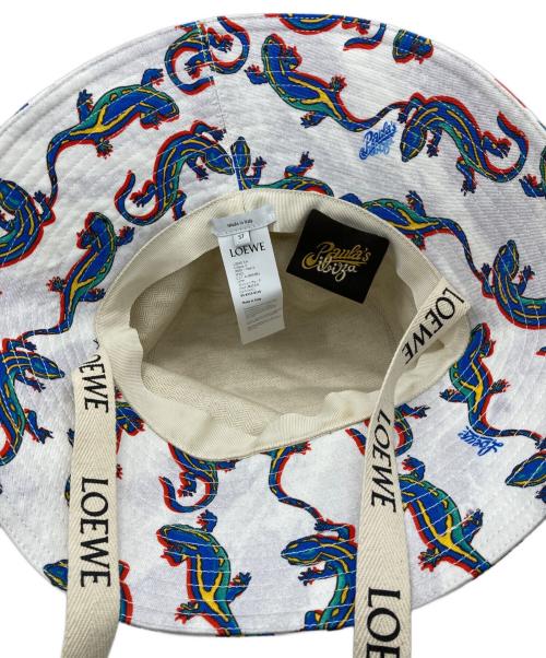 LOEWE（ロエベ）LOEWE (ロエベ) 総柄バケットハット ホワイトの古着・服飾アイテム