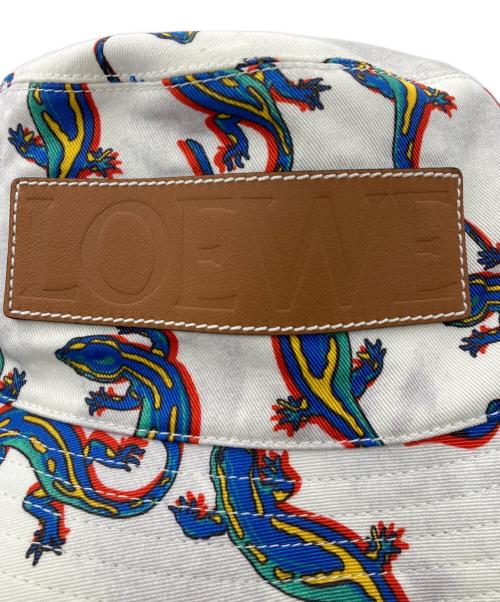 LOEWE（ロエベ）LOEWE (ロエベ) 総柄バケットハット ホワイトの古着・服飾アイテム
