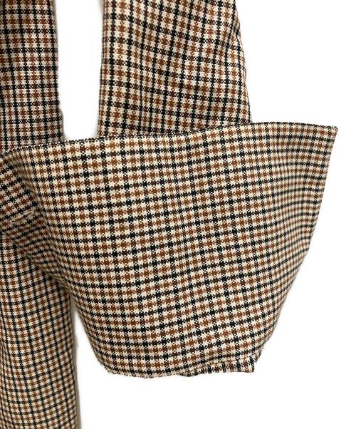 JIL SANDER（ジルサンダー）JIL SANDER (ジルサンダー) ウールチェック比翼シャツ ブラウン サイズ:32の古着・服飾アイテム