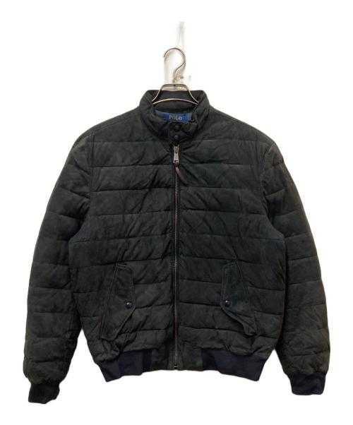 POLO RALPH LAUREN（ポロ・ラルフローレン）POLO RALPH LAUREN (ポロ・ラルフローレン) ゴートレザースウェード中綿ジャケット グレー サイズ:Mの古着・服飾アイテム