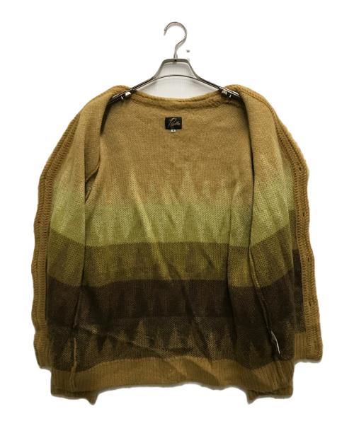Needles（ニードルズ）Needles (ニードルズ) Mohair Cardigan Zigzag オレンジ サイズ:Mの古着・服飾アイテム