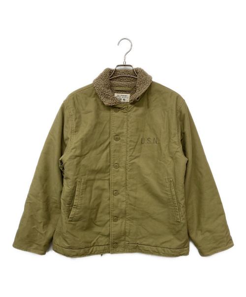 WAIPER.inc（ワイパーインク）WAIPER.inc (ワイパーインク) U.S.NAVY N-1 デッキジャケット ベージュ サイズ:40の古着・服飾アイテム