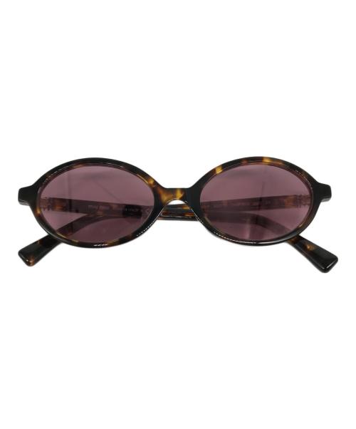 MIU MIU（ミュウミュウ）MIU MIU (ミュウミュウ) ミュウ リガード サングラス ブラウン×ピンク サイズ:50□18の古着・服飾アイテム