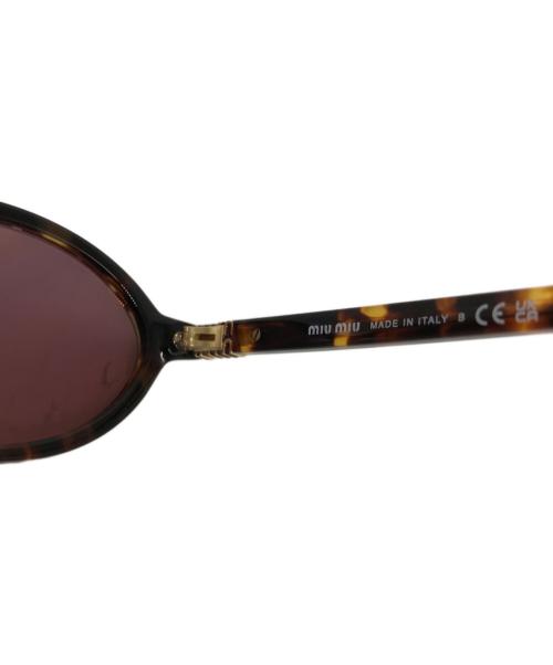 MIU MIU（ミュウミュウ）MIU MIU (ミュウミュウ) ミュウ リガード サングラス ブラウン×ピンク サイズ:50□18の古着・服飾アイテム