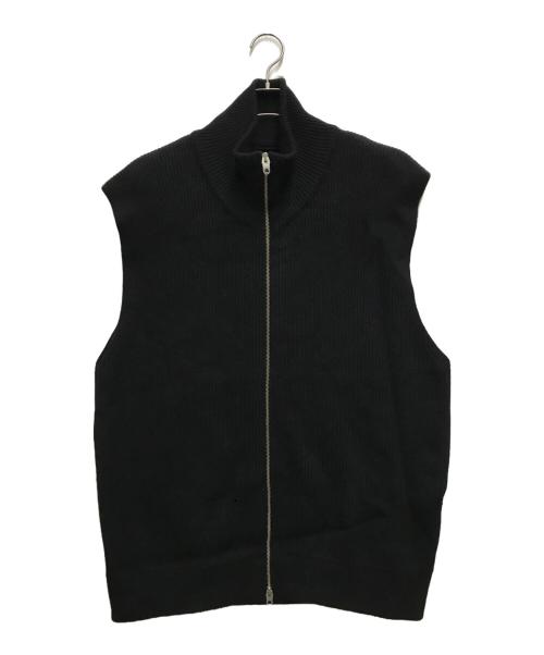 benine9（ビナイン）BENINE9 (ビナイン) オーバーシルエット ドライバーズニットベスト ブラック サイズ:Lの古着・服飾アイテム