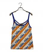 Hysteric Glamourヒステリックグラマー）の古着「Funka キャミソール」｜オレンジ×ブルー