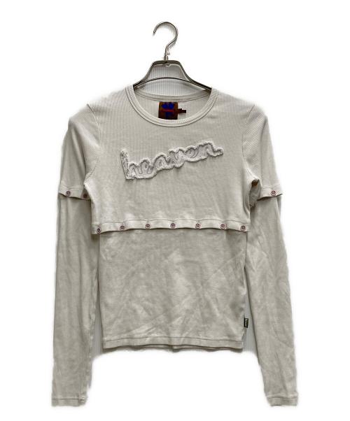 Heaven by Marc Jacobs（ヘブンバイマークジェイコブス）Heaven by Marc Jacobs (ヘブンバイマークジェイコブス) リブカットソー ホワイト サイズ:Sの古着・服飾アイテム