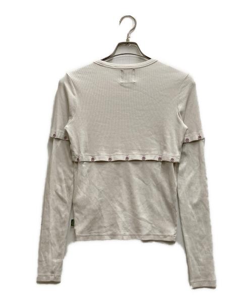 Heaven by Marc Jacobs（ヘブンバイマークジェイコブス）Heaven by Marc Jacobs (ヘブンバイマークジェイコブス) リブカットソー ホワイト サイズ:Sの古着・服飾アイテム