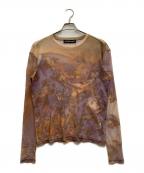 Y/PROJECTワイ プロジェクト）の古着「Purple Mesh Nostalgia Long Sleeve T-Shirt」｜パープル×オレンジ