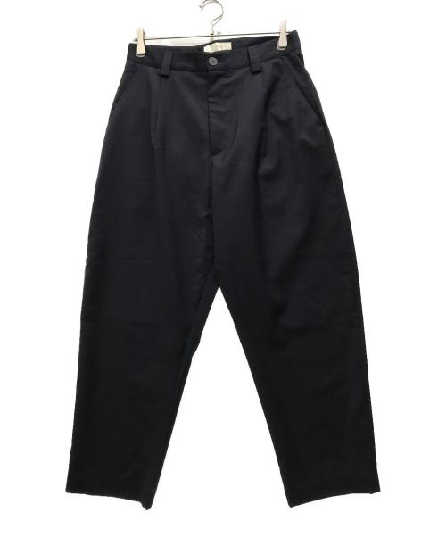 STUDIO NICHOLSON（スタジオ ニコルソン）STUDIO NICHOLSON (スタジオ ニコルソン) ウールタックバルーンパンツ ネイビー サイズ:Mの古着・服飾アイテム