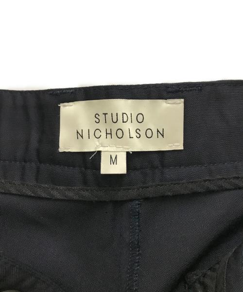 STUDIO NICHOLSON（スタジオ ニコルソン）STUDIO NICHOLSON (スタジオ ニコルソン) ウールタックバルーンパンツ ネイビー サイズ:Mの古着・服飾アイテム