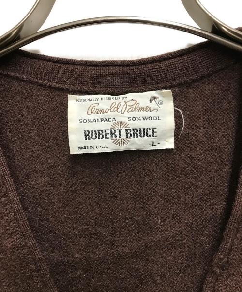arnold palmer（アーノルドパーマー）arnold palmer (アーノルドパーマー) 70's USA製ヴィンテージカーディガン ブラウン サイズ:Lの古着・服飾アイテム