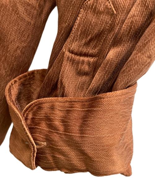 NEZU YOHINTEN（ネヅヨウヒンテン）NEZU YOHINTEN (ネヅヨウヒンテン) CUPRO MIDDLE AGE SHIRT オレンジ サイズ:3の古着・服飾アイテム