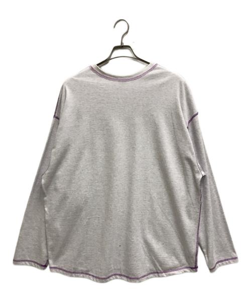 mocT（モクティ）mocT (モクティ) PLATING JERSEY CREW NECK L/S Big TEE グレー サイズ:XLの古着・服飾アイテム