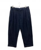 mocTモクティ）の古着「BACK FLEECE SLACKS PANTS」｜ネイビー