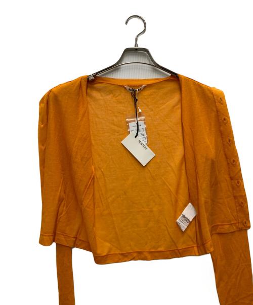 AURALEE（オーラリー）AURALEE (オーラリー) HARD TWIST COTTON GAUZE CARDIGAN オレンジ サイズ:1 未使用品の古着・服飾アイテム