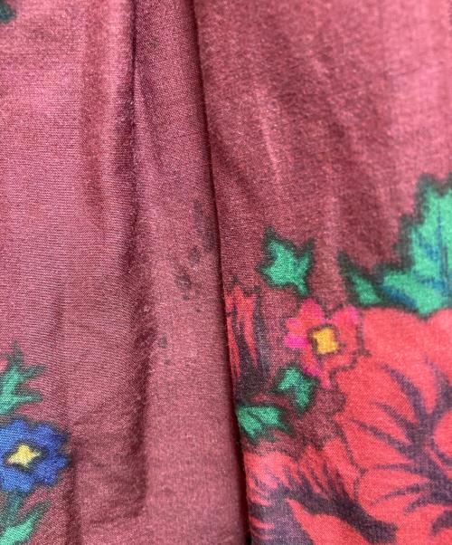 COMME des GARCONS GIRL（コムデギャルソンガール）COMME des GARCONS GIRL (コムデギャルソンガール) テンセル総柄リボンスカート ボルドー サイズ:XSの古着・服飾アイテム