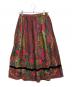 COMME des GARCONS GIRL（コムデギャルソンガール）の古着「テンセル総柄リボンスカート」｜ボルドー