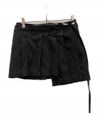 Acne studiosアクネ ストゥディオス）の古着「アシメントリープリーツスカート」｜ブラック