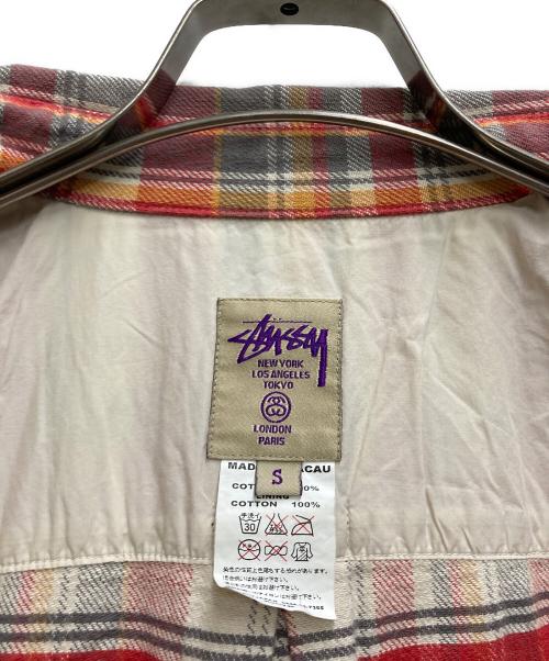 stussy（ステューシー）stussy (ステューシー) ネルシャツ レッド サイズ:Sの古着・服飾アイテム