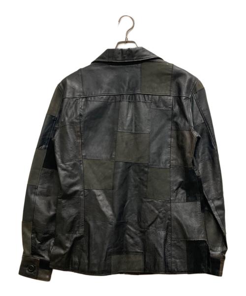 ORDEN DE CORTE（オールデン・デ・コルテ）ORDEN DE CORTE (オールデン・デ・コルテ) パッチワークレザージャケット ブラック サイズ:Ⅼの古着・服飾アイテム