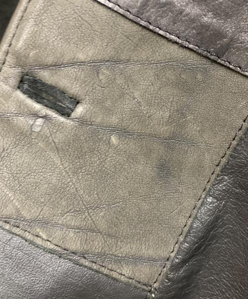 ORDEN DE CORTE（オールデン・デ・コルテ）ORDEN DE CORTE (オールデン・デ・コルテ) パッチワークレザージャケット ブラック サイズ:Ⅼの古着・服飾アイテム