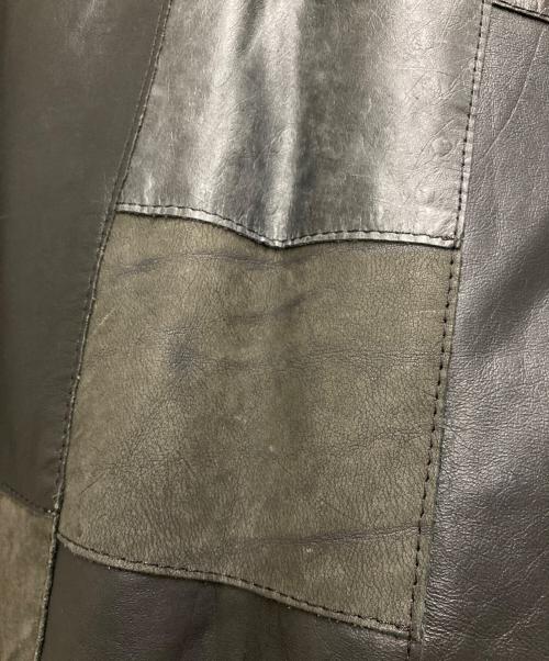 ORDEN DE CORTE（オールデン・デ・コルテ）ORDEN DE CORTE (オールデン・デ・コルテ) パッチワークレザージャケット ブラック サイズ:Ⅼの古着・服飾アイテム