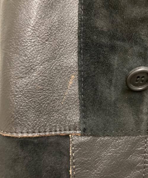 ORDEN DE CORTE（オールデン・デ・コルテ）ORDEN DE CORTE (オールデン・デ・コルテ) パッチワークレザージャケット ブラック サイズ:Ⅼの古着・服飾アイテム