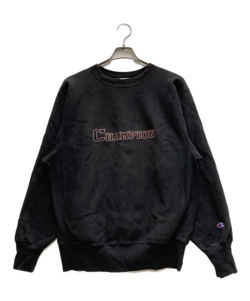 Champion（チャンピオン）Champion (チャンピオン) 90`Sロゴリバースウィーブ ブラック サイズ:Ⅼの古着・服飾アイテム
