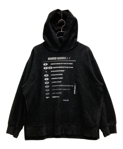 MM6 Maison Margiela（エムエムシックスメゾンマルジェラ）MM6 Maison Margiela (エムエムシックスメゾンマルジェラ) LOGO OVERSIZED HOODIE ブラック サイズ:Sの古着・服飾アイテム