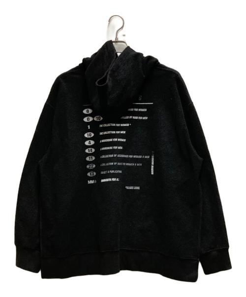 MM6 Maison Margiela（エムエムシックスメゾンマルジェラ）MM6 Maison Margiela (エムエムシックスメゾンマルジェラ) LOGO OVERSIZED HOODIE ブラック サイズ:Sの古着・服飾アイテム